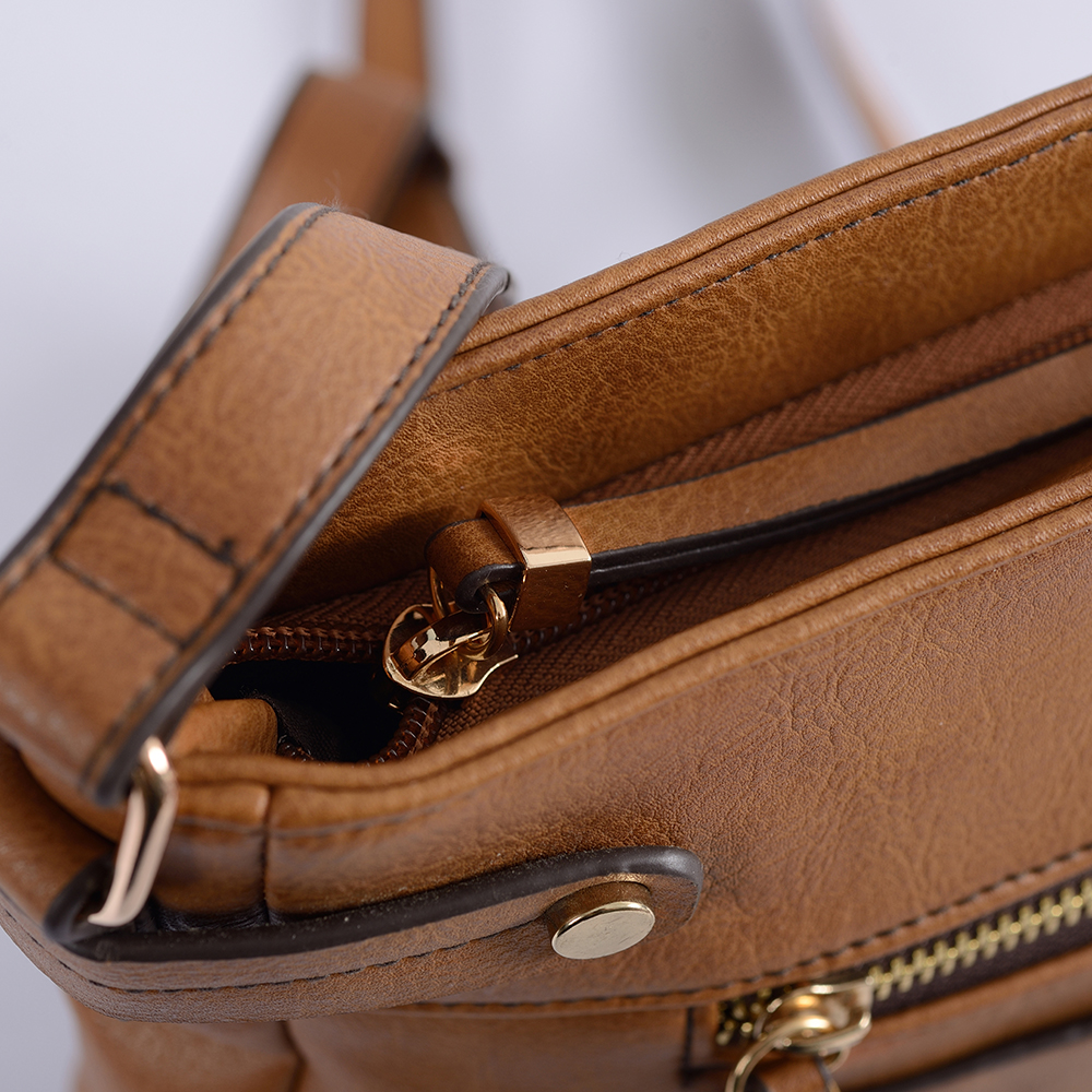 unisex messenger bags PU läder med högkvalitativ crossbody handväska