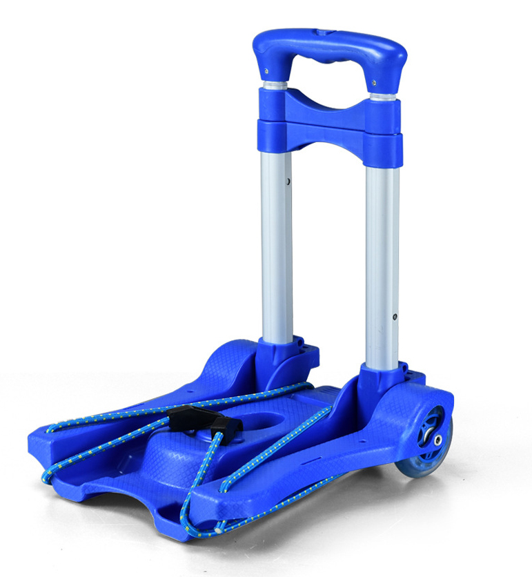 Aluminium Lugggae Cart Toppkvalitet Vikbara fasta hjul Shopping Heavy Duty Cart Multifunktionell bärbar vagn Carretillas