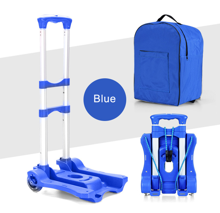 Aluminium Lugggae Cart Toppkvalitet Vikbara fasta hjul Shopping Heavy Duty Cart Multifunktionell bärbar vagn Carretillas