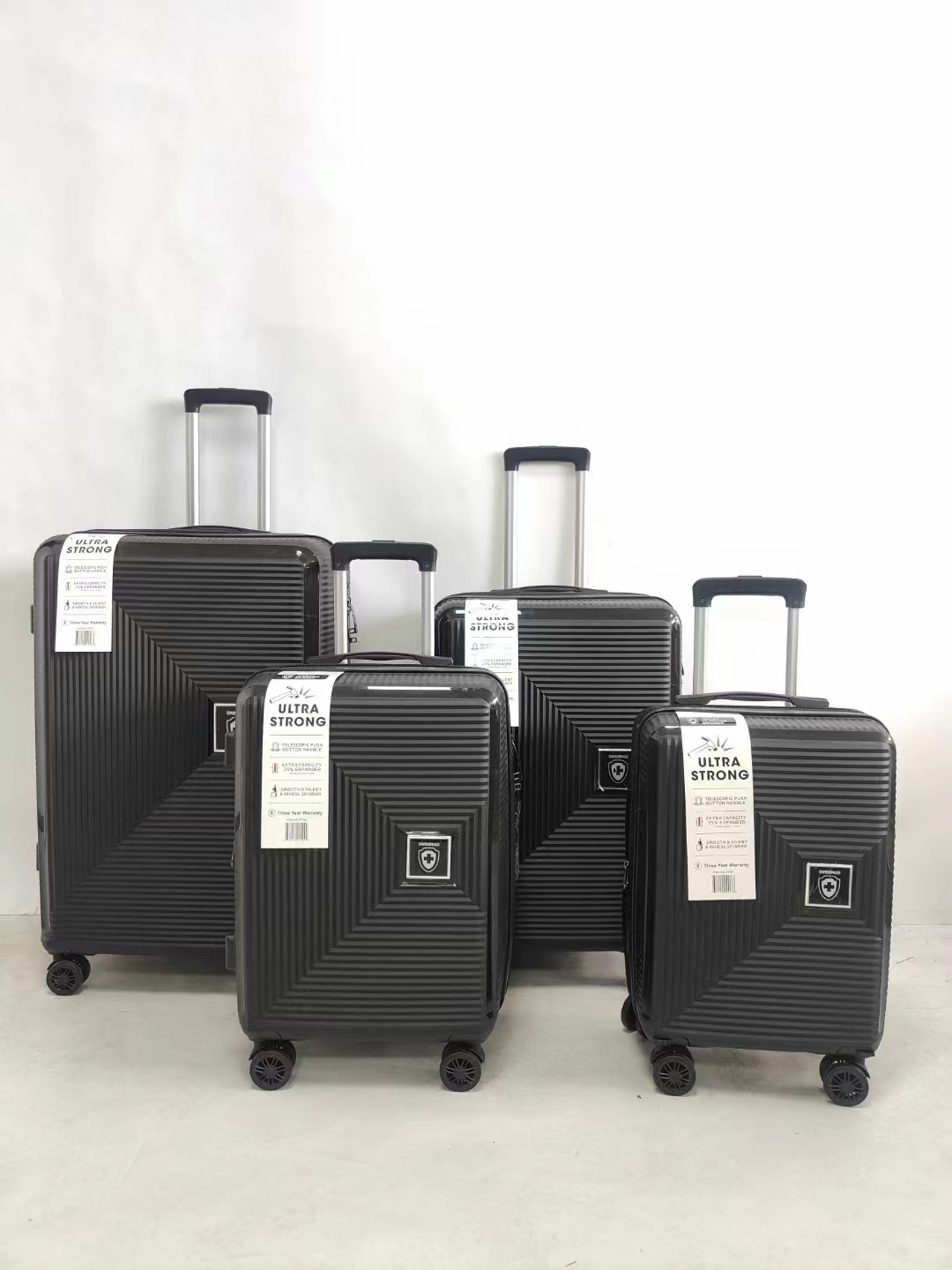 4 st PP polypropen vagn bagage resväska set tillverkar anpassade