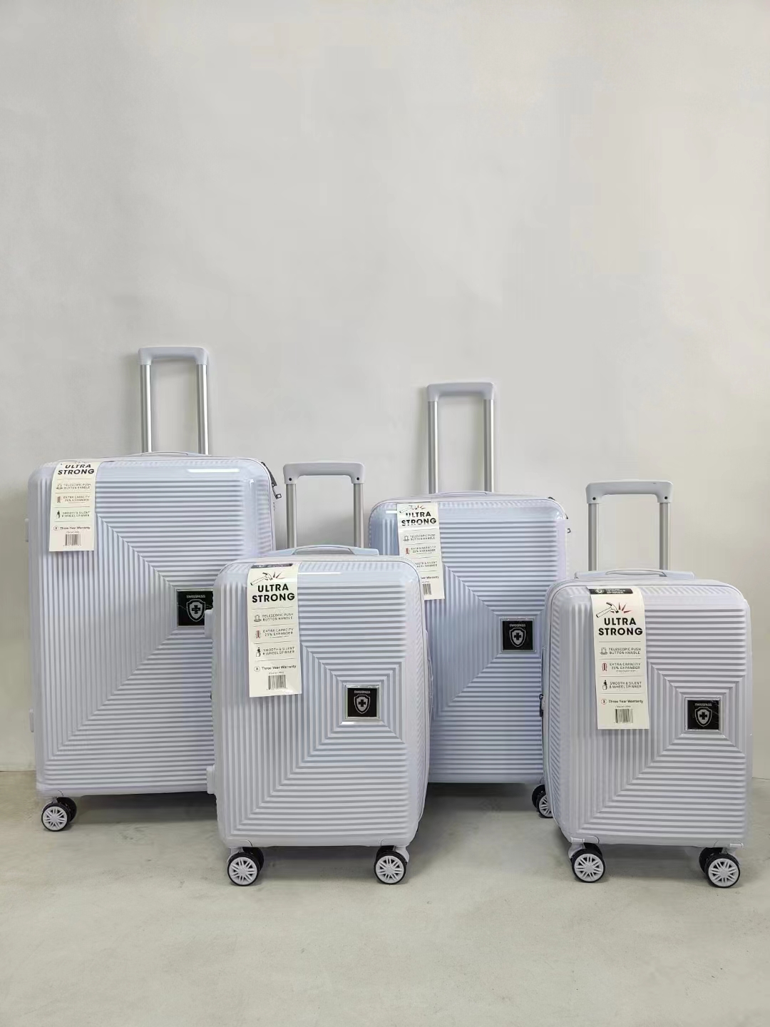 4 st PP polypropen vagn bagage resväska set tillverkar anpassade