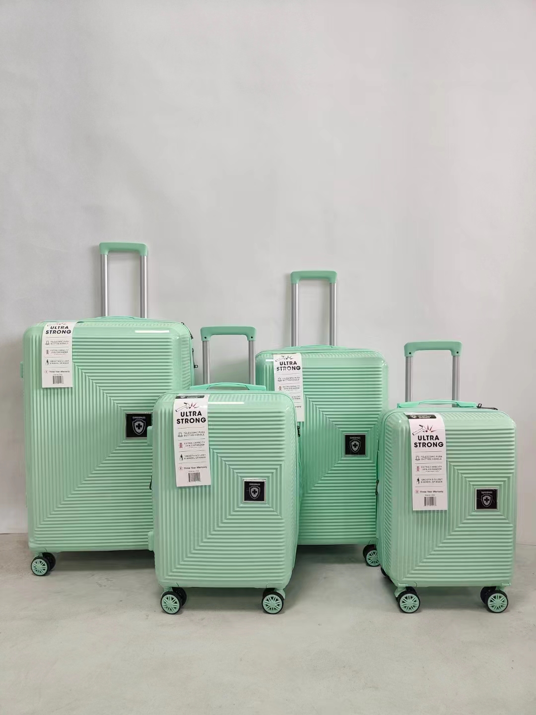 4 st PP polypropen vagn bagage resväska set tillverkar anpassade