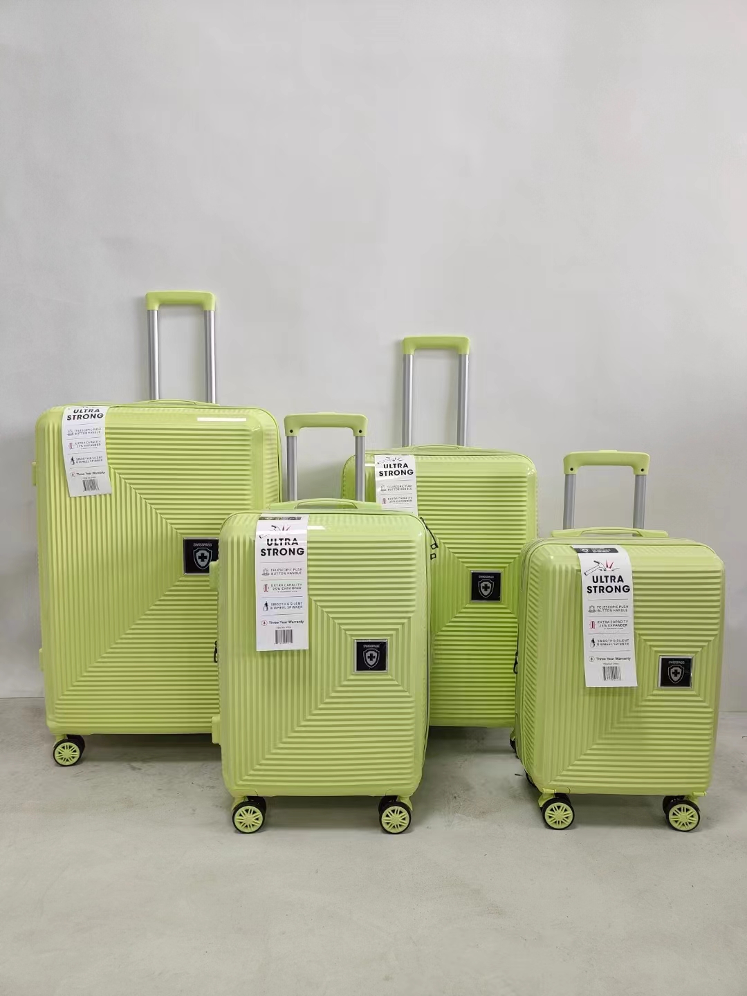 4 st PP polypropen vagn bagage resväska set tillverkar anpassade