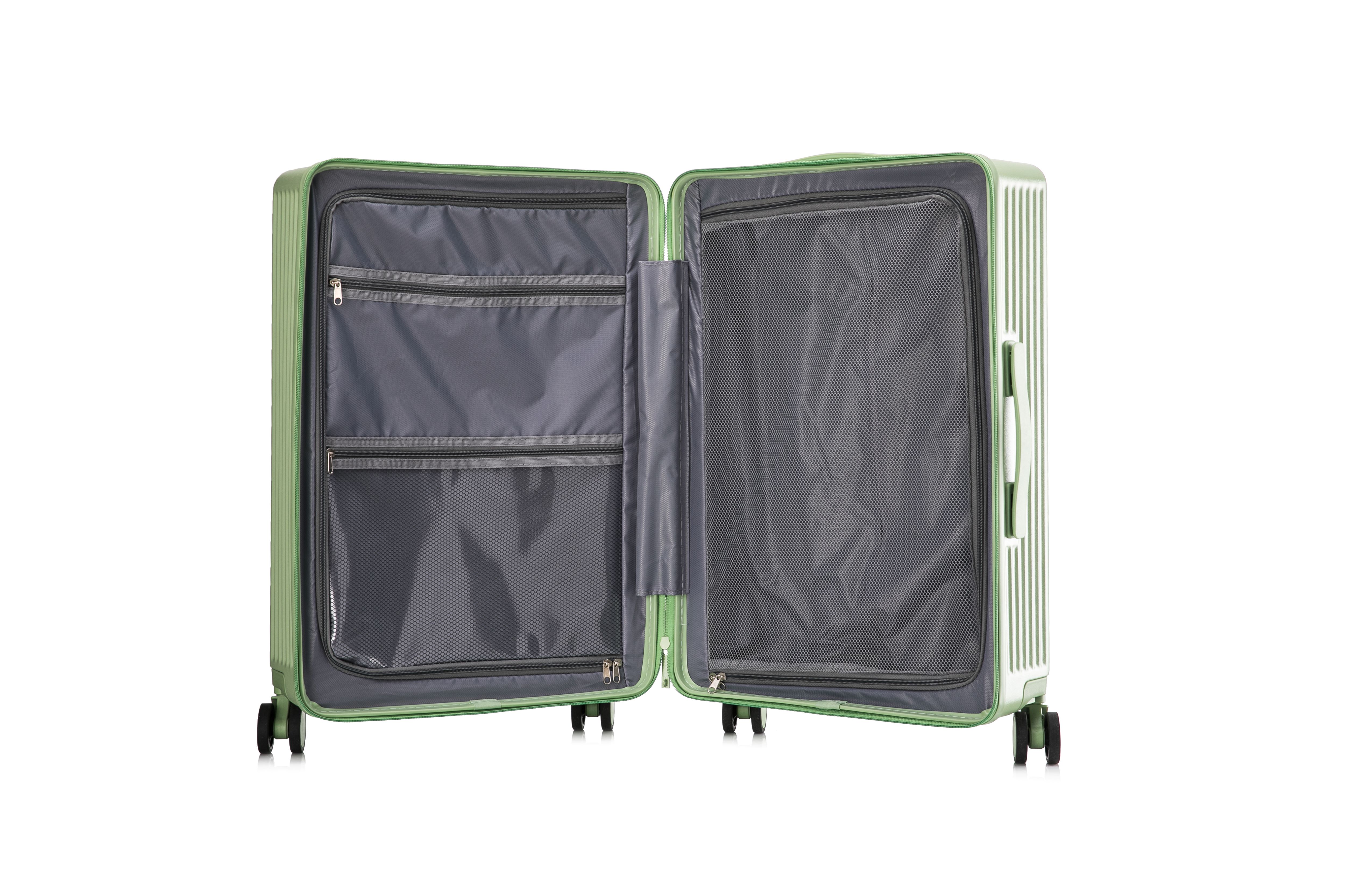 3-delade vagnbagage resväska set multifunktionella frontfickor bagage 2 innerfack